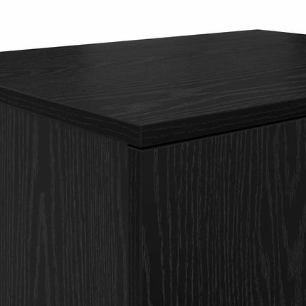Opbevaringsskab 2 stk. Sort eg 108 x 41 x 40 cm Konstrueret træ