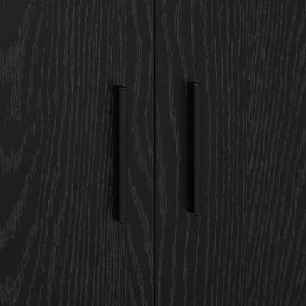 Opbevaringsskab 2 stk. Sort eg 108 x 41 x 40 cm Konstrueret træ