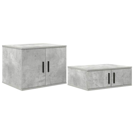 Opbevaringsskab 2 stk. Beton Grå 108 x 41 x 40 cm