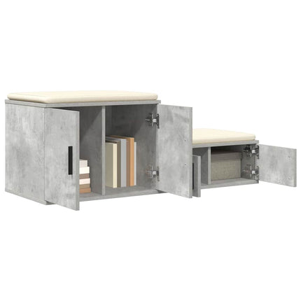 Opbevaringsskab 2 stk. Beton Grå 108 x 41 x 40 cm
