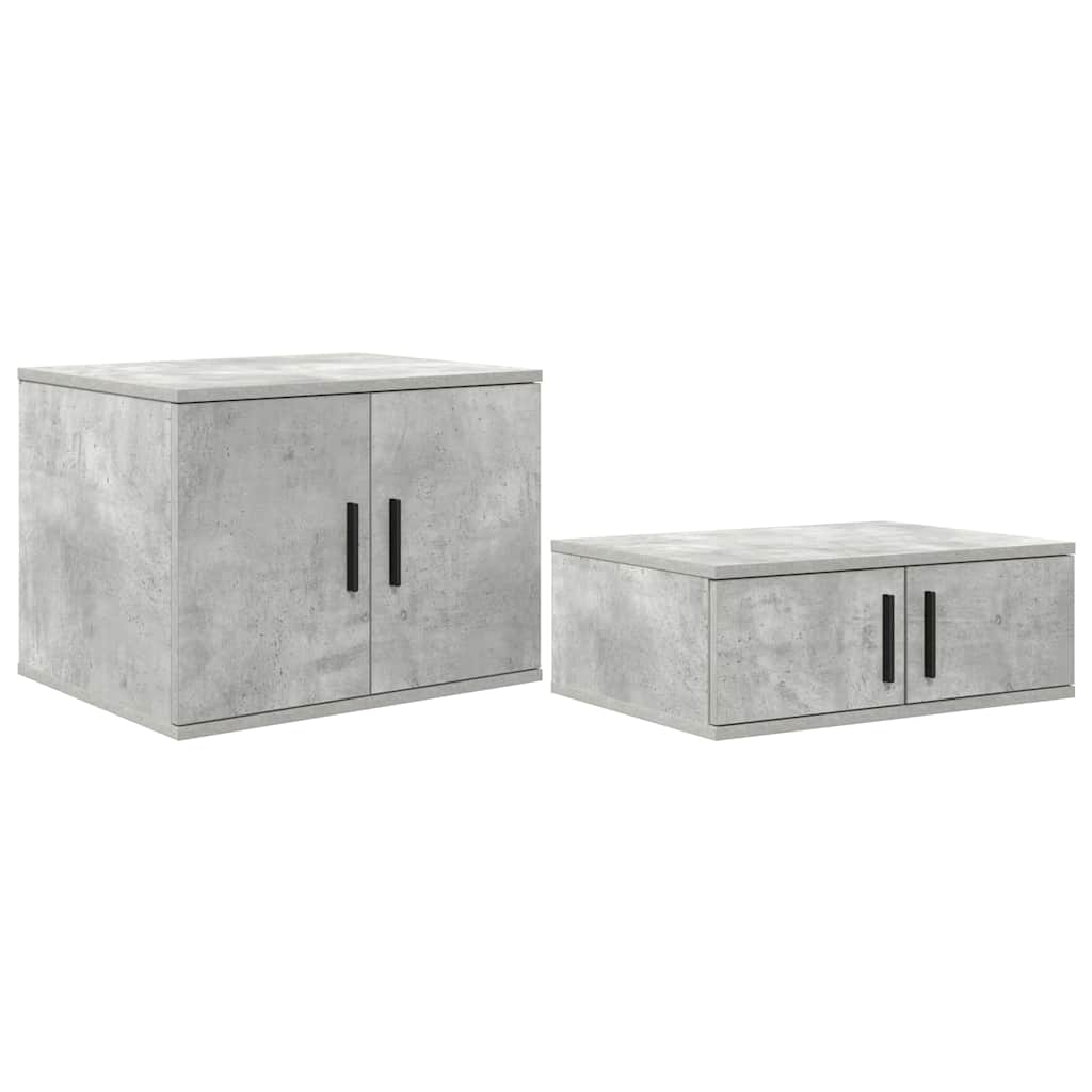 Opbevaringsskab 2 pcs Beton Grå 103 x 41 x 40 cm