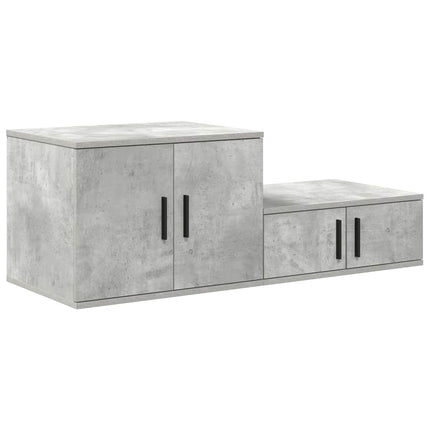 Opbevaringsskab 2 stk. Beton Grå 103 x 41 x 40 cm