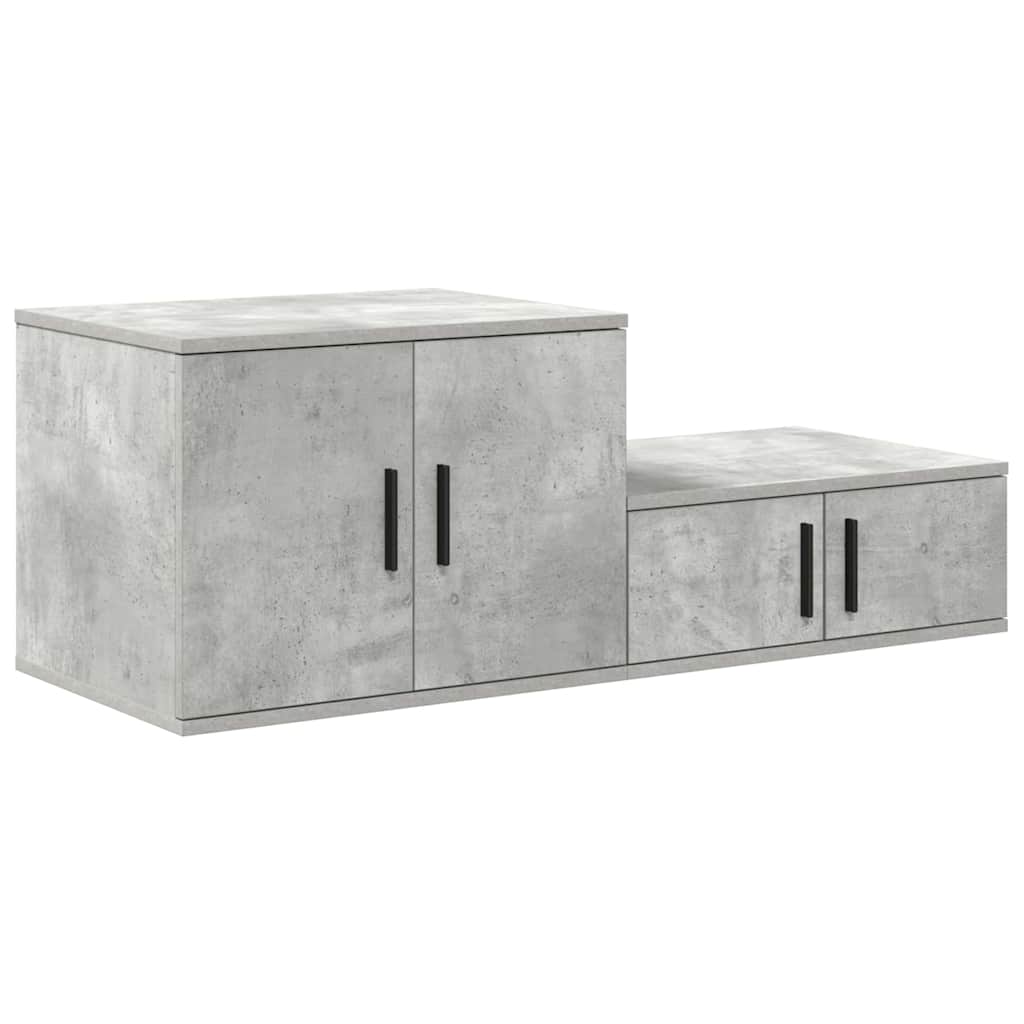 Opbevaringsskab 2 pcs Beton Grå 103 x 41 x 40 cm