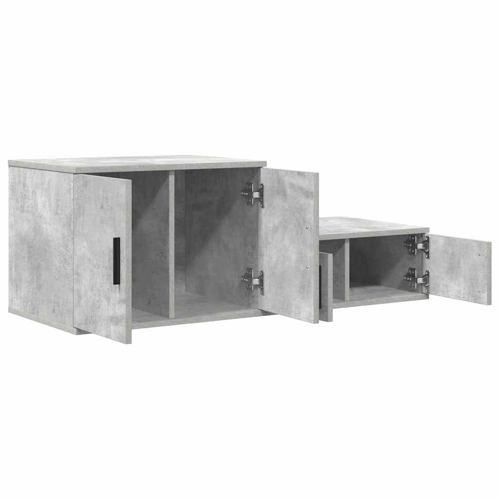 Opbevaringsskab 2 pcs Beton Grå 103 x 41 x 40 cm