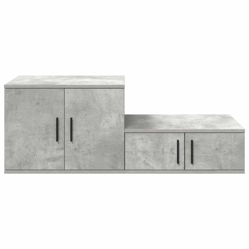Opbevaringsskab 2 pcs Beton Grå 103 x 41 x 40 cm