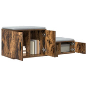 Opbevaringsskab 2 pcs Røget eg 103 x 41 x 40 cm Konstrueret træ