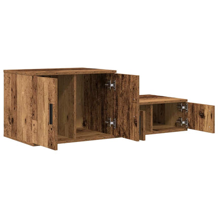 Opbevaringsskab 2 stk. Gammelt træ 103 x 41 x 40 cm