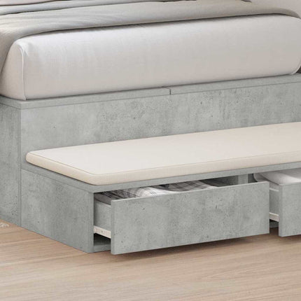 Sengeskuffer Beton Grå 100 x 36,5 x 16,5 cm Konstrueret træ
