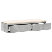 Sengeskuffer Beton Grå 100 x 36,5 x 16,5 cm Konstrueret træ