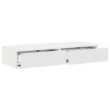 Sengeskuffer Hvid 90 x 36,5 x 16,5 cm Konstrueret træ