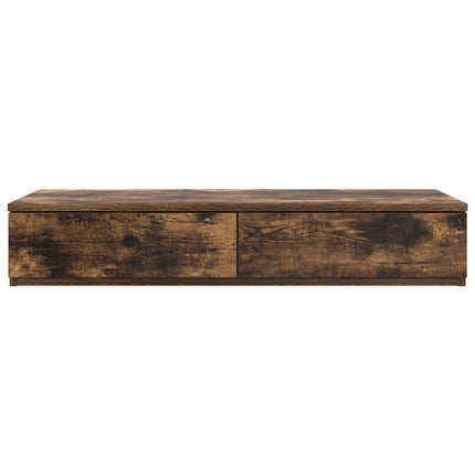 Sengeskuffer Røget eg 90 x 36,5 x 16,5 cm Konstrueret træ