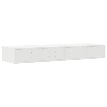 Sengeskuffer Hvid 120 x 36,5 x 16,5 cm Konstrueret træ