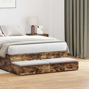 Sengeskuffer Røget eg 120 x 36,5 x 16,5 cm Konstrueret træ