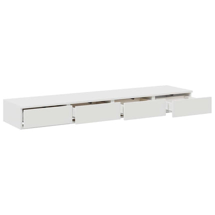 Sengeskuffer Hvid 150 x 36,5 x 16,5 cm Konstrueret træ