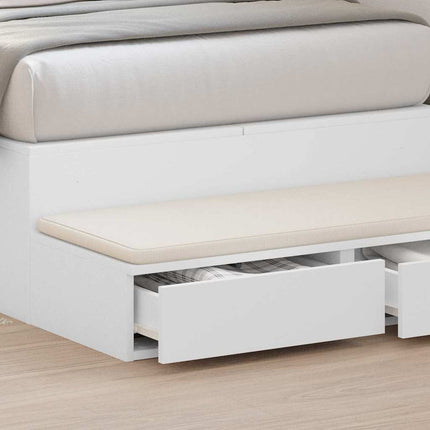 Sengeskuffer Hvid 75 x 36,5 x 16,5 cm Konstrueret træ