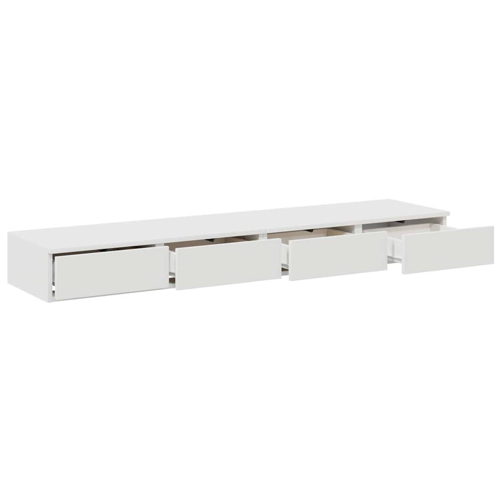 Sengeskuffer Hvid 160 x 36,5 x 16,5 cm Konstrueret træ