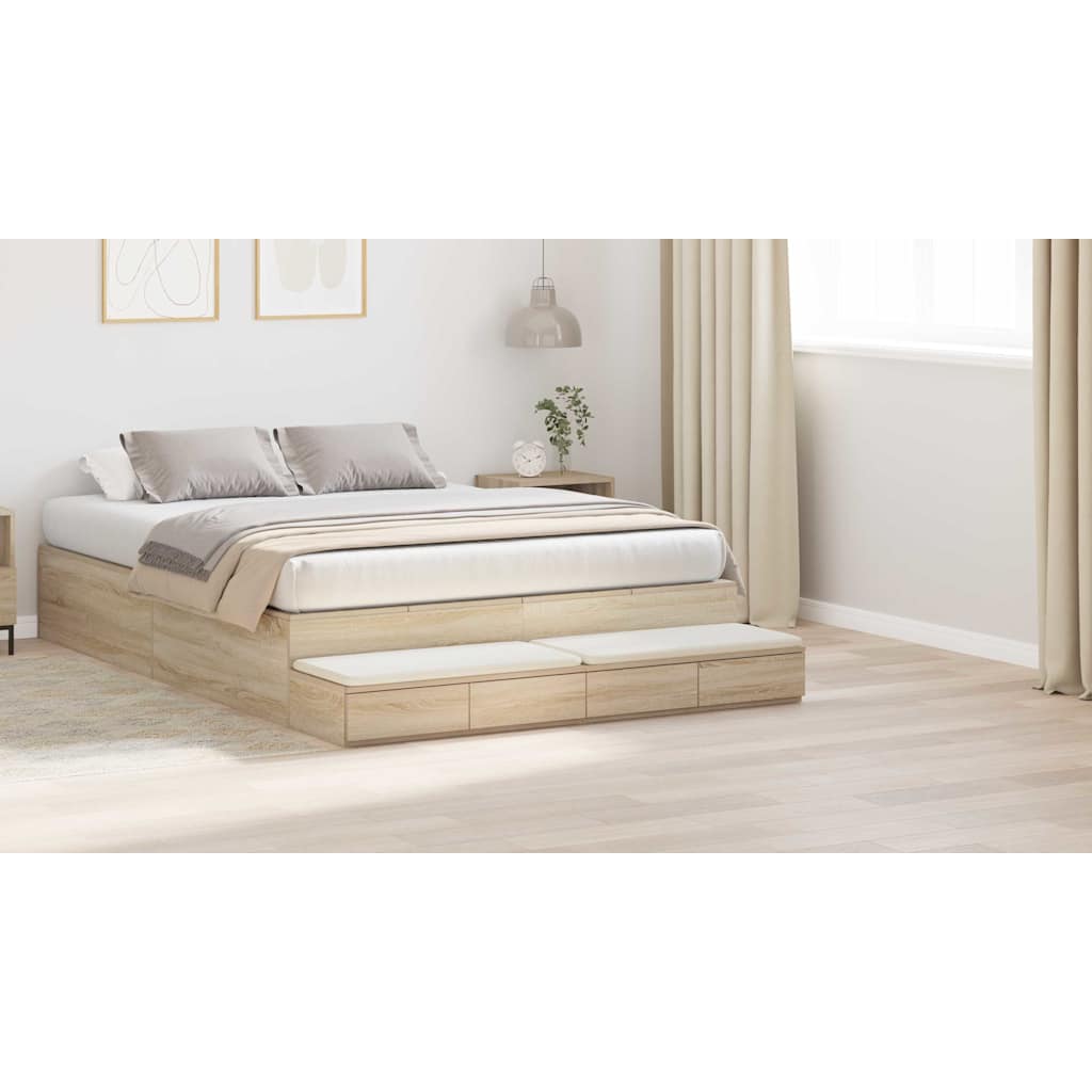 Sengeskuffer Sonoma eg 160 x 36,5 x 16,5 cm Konstrueret træ
