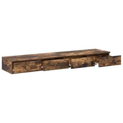 Sengeskuffer Røget eg 160 x 36,5 x 16,5 cm Konstrueret træ