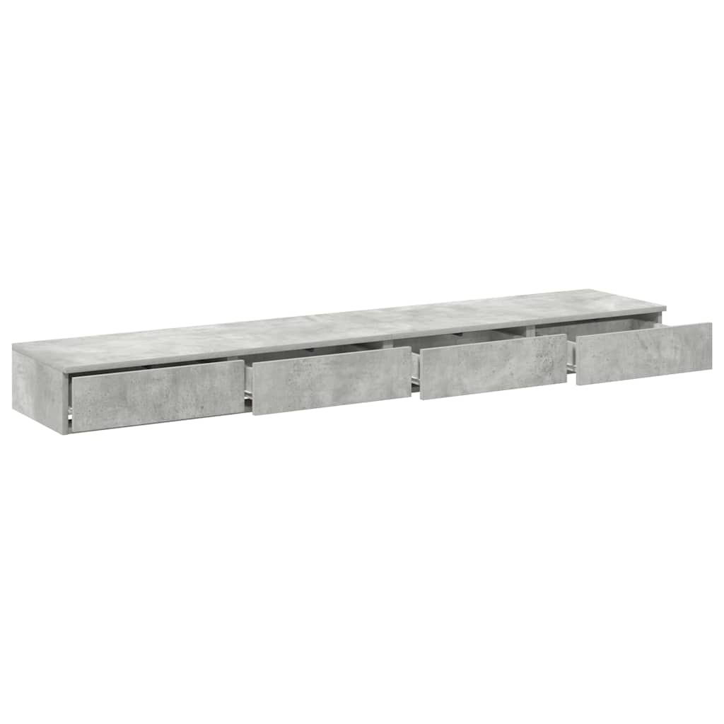 Sengeskuffer Beton Grå 180 x 36,5 x 16,5 cm Konstrueret træ