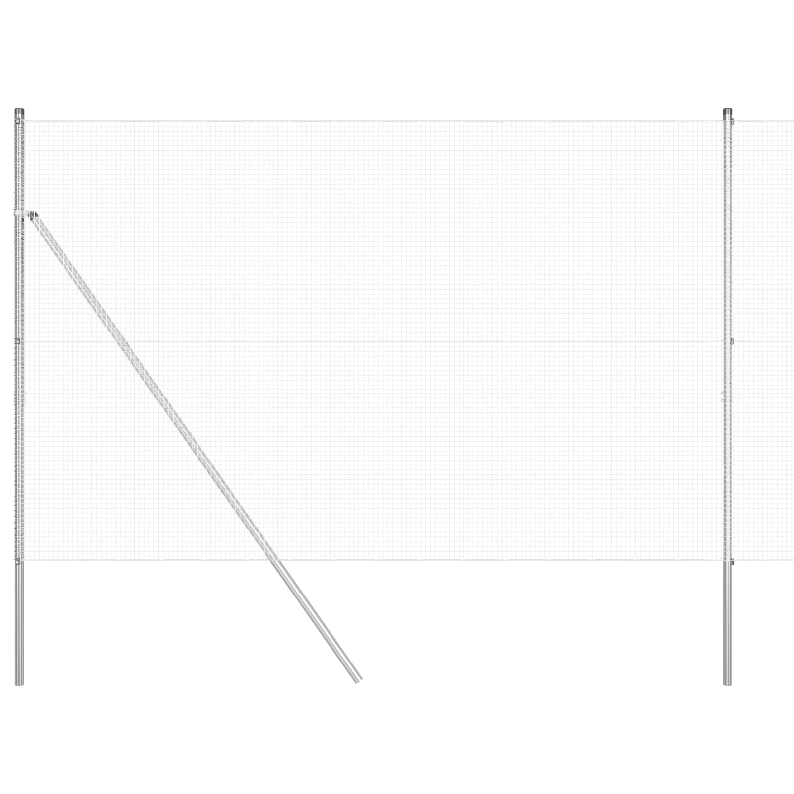 Svejset Trådhegn Sølv 1.6 x 25 m