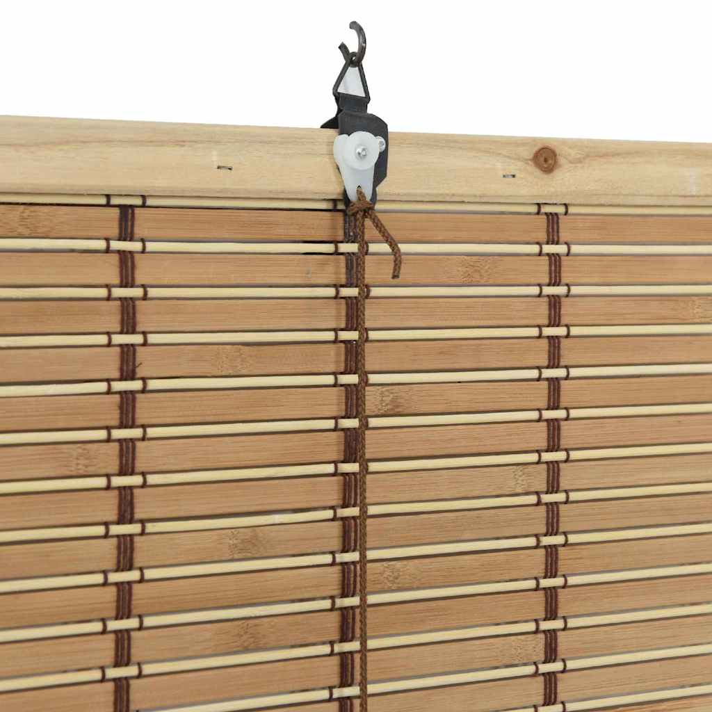 Rullegardin med gardiner Natur 150 x 160 cm Bambus