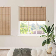 Rullegardin med gardiner Natur 150 x 160 cm Bambus