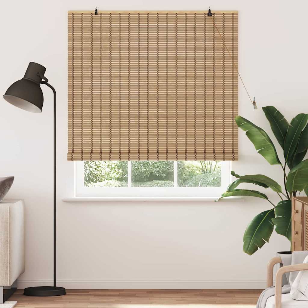 Rullegardin med gardiner Natur 150 x 160 cm Bambus