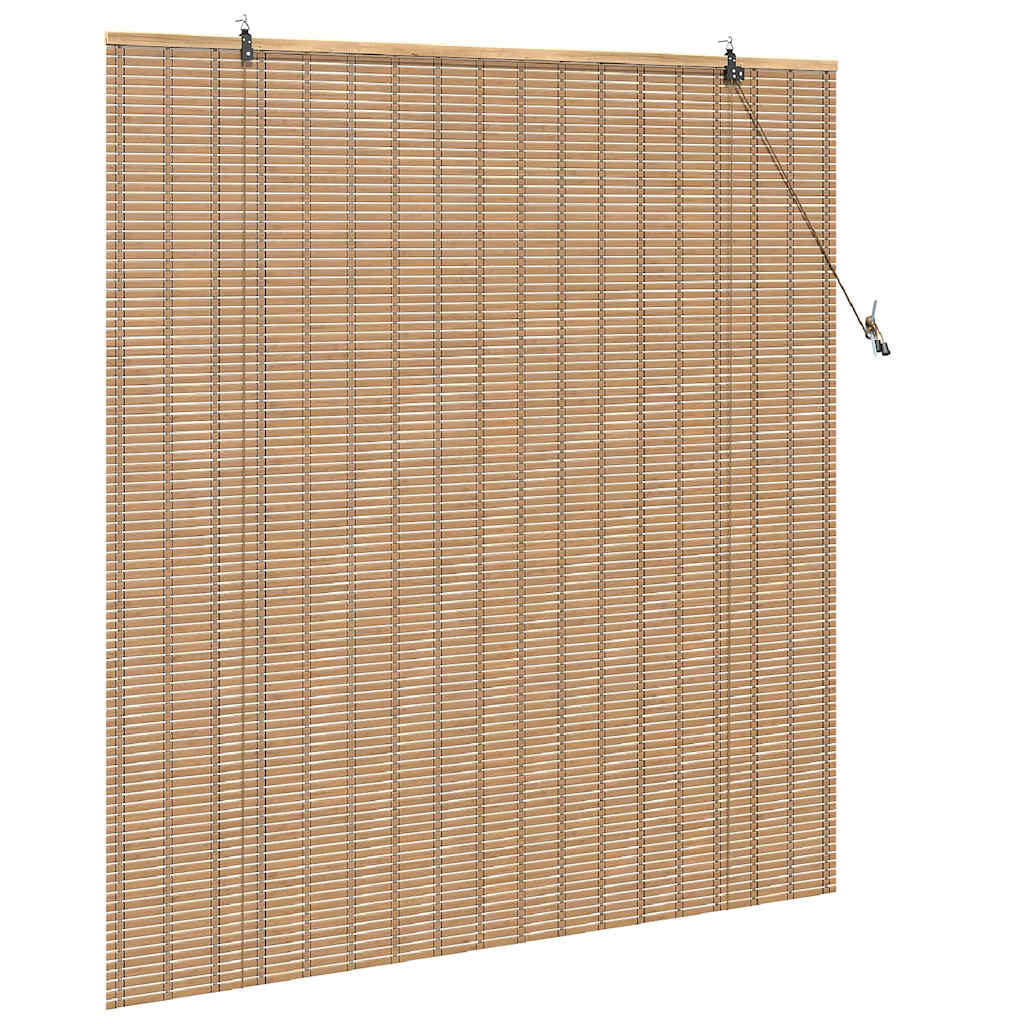 Rullegardin med gardiner Natur 150 x 160 cm Bambus