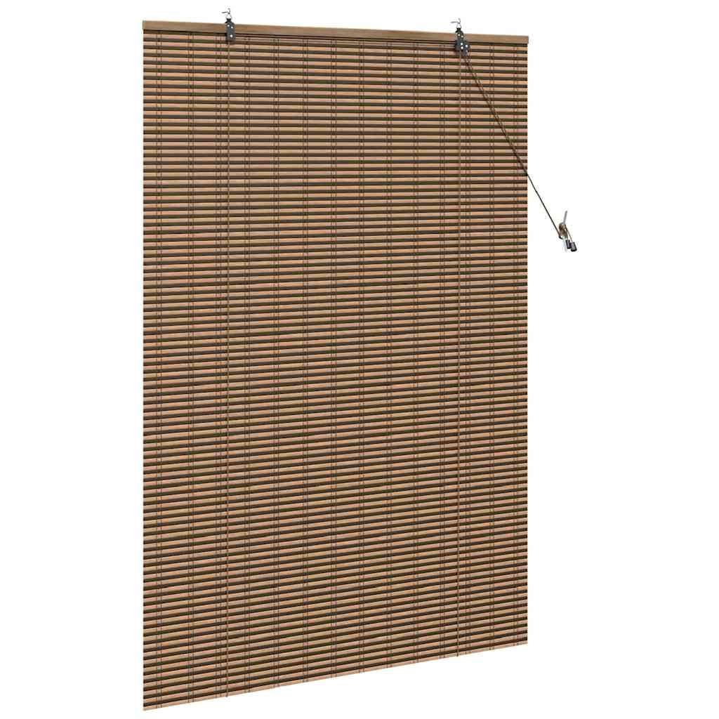 Rullegardin med gardiner Brun 120 x 160 cm Bambus