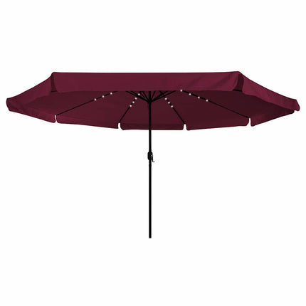 Havesol 395 x 395 x 245 cm Polyester Rund Bordeaux Rød