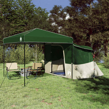 Camping Telt Sæt 2 stk. 4-personers Grøn Taffeta og Stof