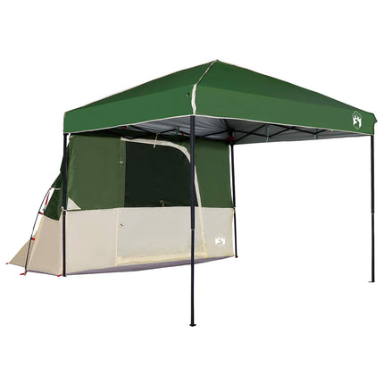 Camping Telt Sæt 2 stk. 4-personers Grøn Taffeta og Stof