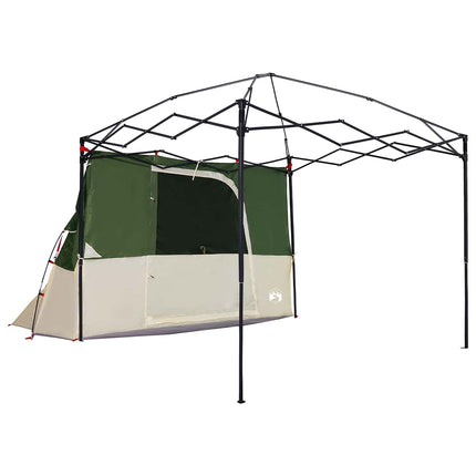 Camping Telt Sæt 2 stk. 4-personers Grøn Taffeta og Stof
