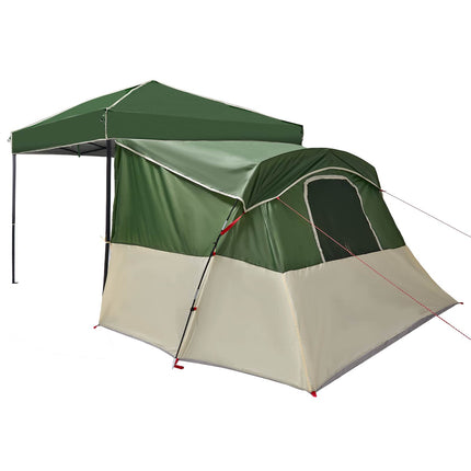 Camping Telt Sæt 2 stk. 4-personers Grøn Taffeta og Stof