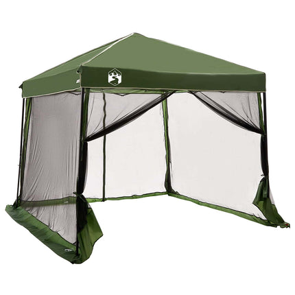 Camping Telt Sæt 2 stk. 6-personers Grøn Taffeta og Stof