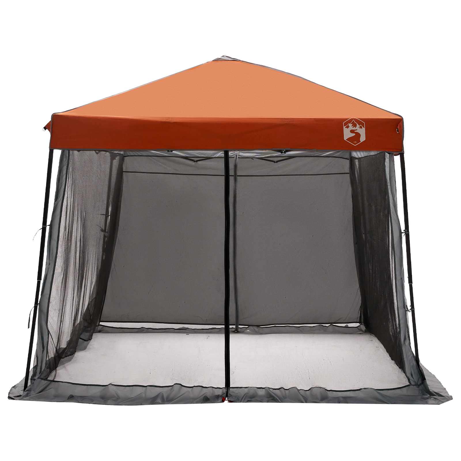 Camping Telt Sæt med tag 2 pcs Grå og orange Taffeta og Stof
