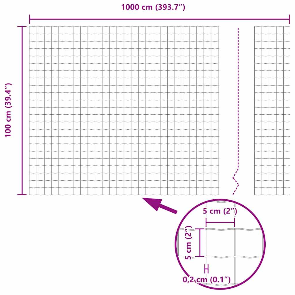 Euro Hejn Grøn 1 x 10 m PVC-belagt jern