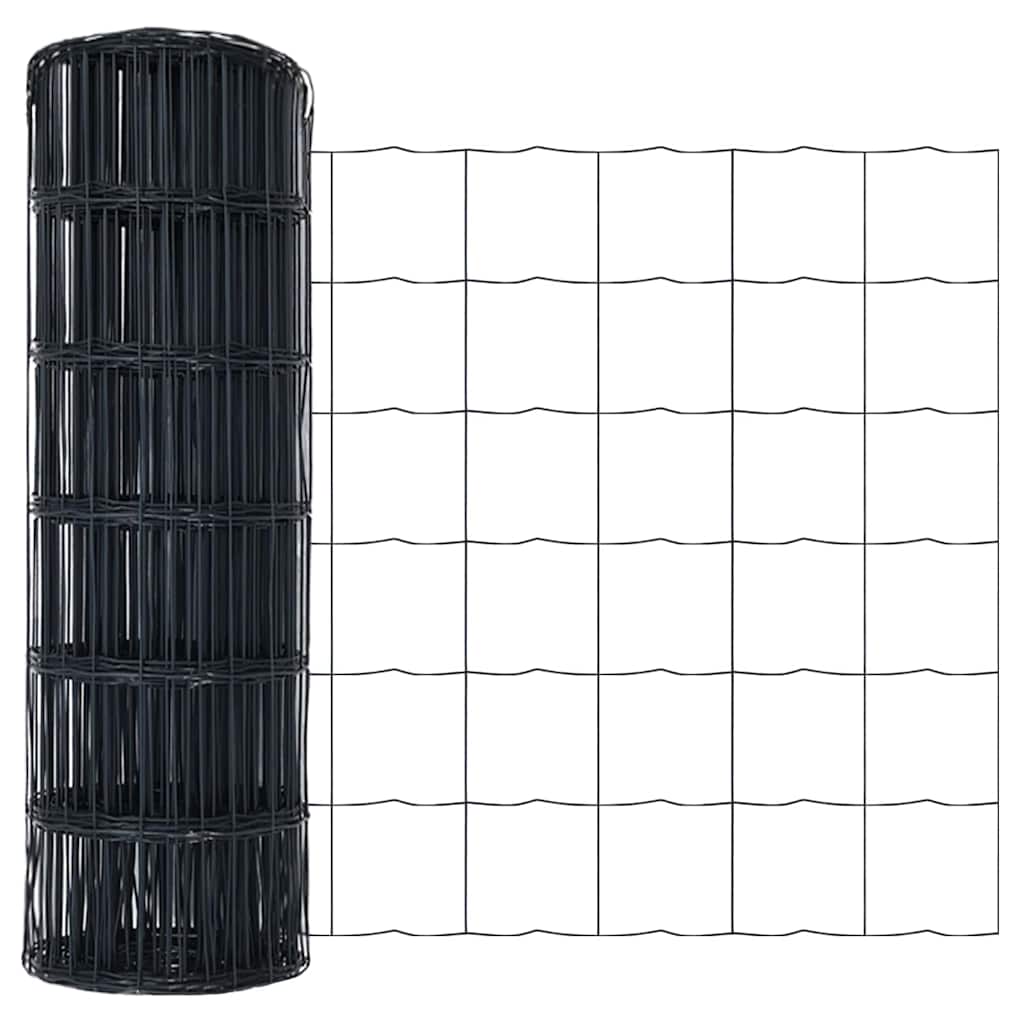 Euro Hejn Grå 0,6 x 25 m PVC-belagt jern