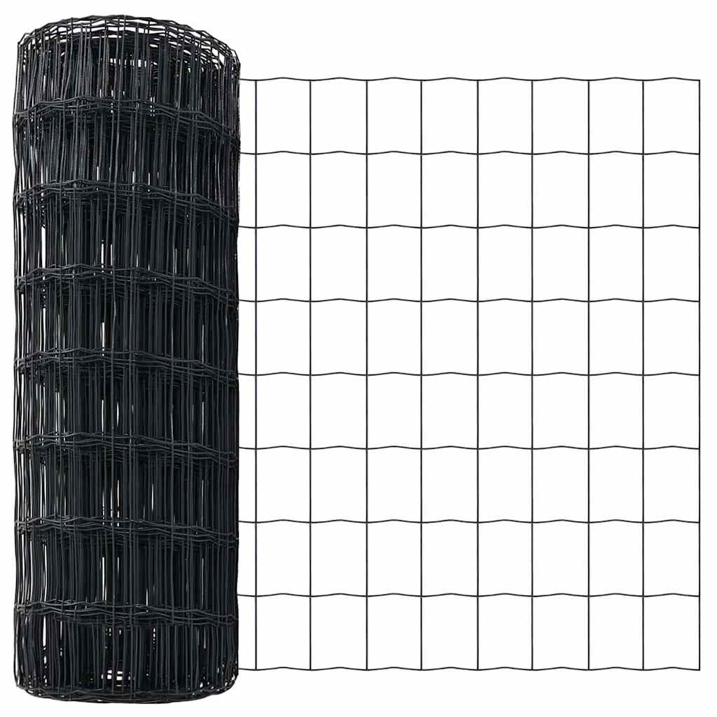 Euro Hejn Grå 0.6 x 25 m PVC-belagt jern