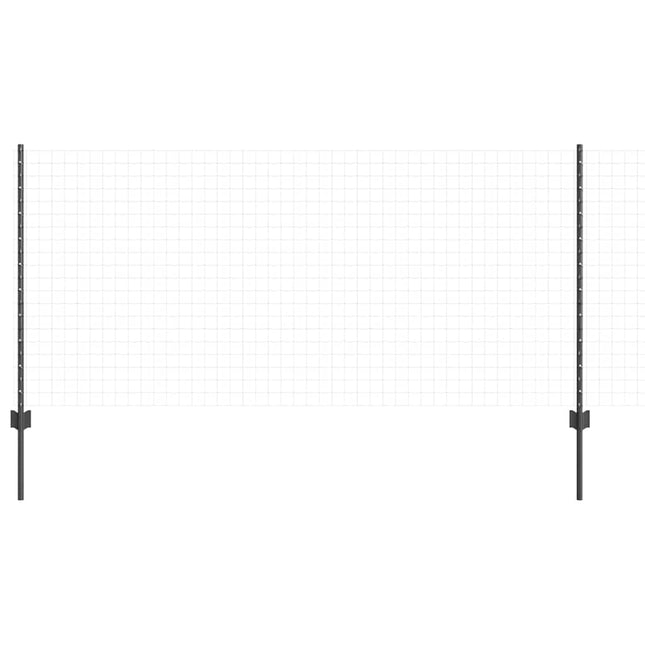 Einbetonierter Zaunpfosten 44 stk. Grå 140 cm
