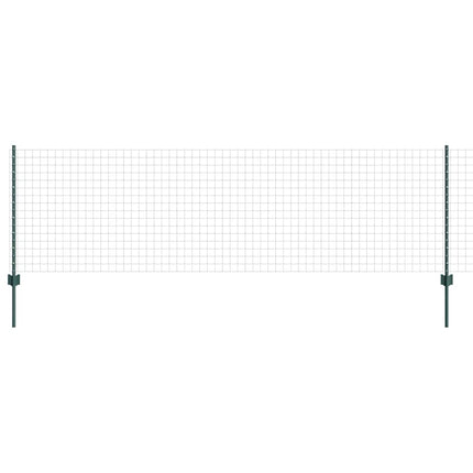 Udendørs Euro Hegn med Stander 10 x 0,8 m PVC-belagt stål Grøn