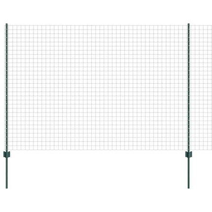 Udendørs Euro Hegn med Stander 10 x 1,5 m PVC-belagt stål Grøn