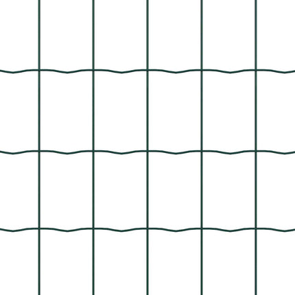 Udendørs Euro Hegn med Stander 10 x 1 m PVC-belagt stål Grøn
