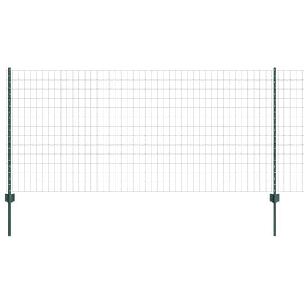Udendørs Euro Hegn med Stander 10 x 1 m PVC-belagt stål Grøn