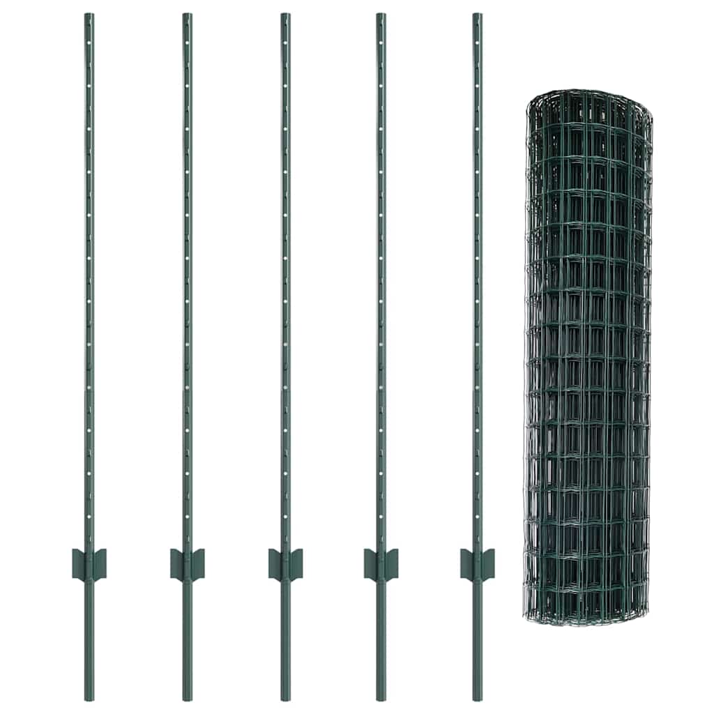 Svejset Trådhegn 10 x 1,2 m (B x H) PVC-belagt stål Grøn Mesh