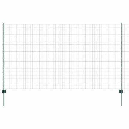 Udendørs Euro Hegn med Stander 10 x 1,4 m PVC-belagt stål Grøn