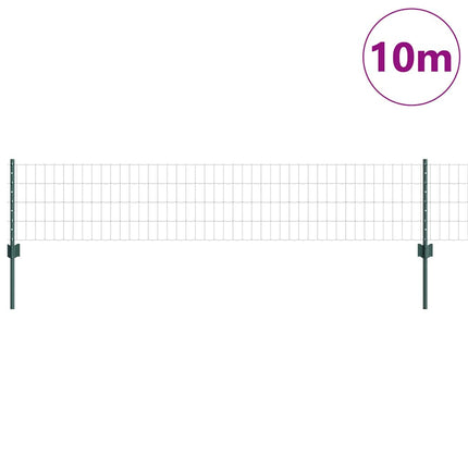 Eurohegn med stolpe 10 x 0,4 m PVC-belagt stål Grøn Mesh