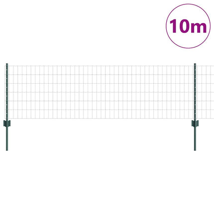Udendørs Euro Hegn med Stander 10 x 0,6 m PVC-belagt stål Grøn
