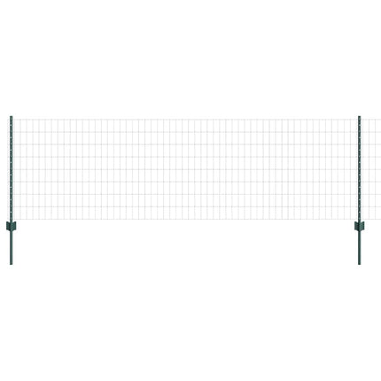 Udendørs Euro Hegn med Stander 10 x 0,8 m PVC-belagt stål Grøn