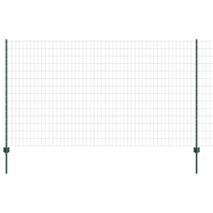 Udendørs Euro Hegn med Stander 10 x 1,4 m PVC-belagt stål Grøn